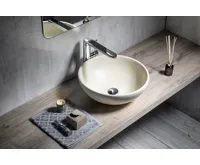 SAPHO ATTILA keramické umyvadlo, průměr 43cm, slonová kost (5)