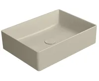 GSI KUBE X keramické umyvadlo na desku, 50x37cm, creta mat