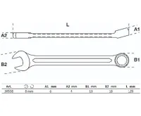BGS Klíč očkoplochý, 8 mm (1)
