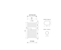 AQUALINE ALYA otopné těleso rovné 450x803mm, chrom (6)