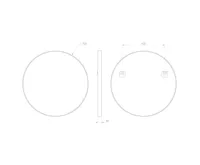 SAPHO NOTION kulaté zrcadlo v rámu ø 70cm, zlato mat (4)