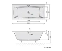 POLYSAN KVADRA obdélníková vana 180x80x47cm, bílá (6)