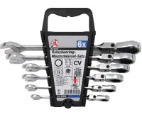 BGS Klíče očkoploché ráčnové 8,0 - 19,0 mm, kloubové, sada 6 dílů (3)