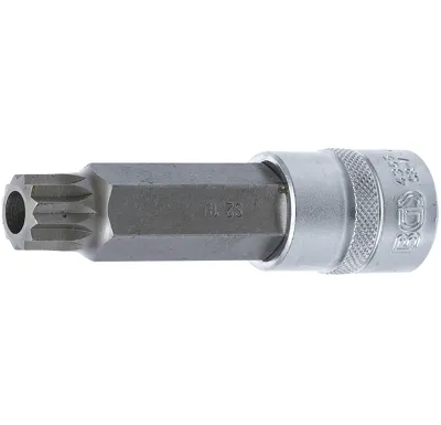 BGS Hlavice nástrčná, délka 100 mm, 12,5 mm (1/2"), vnitřní tisícihran (pro XZN) s otvorem