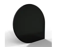 Sklo pod kamna - FLAMINGO Kapka 1100x1100 mm, černé, fazeta / 6 mm (1)