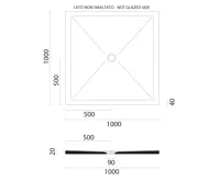 GSI Keramická sprchová vanička, čtverec 100x100x2cm, agave mat (2)