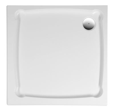 GELCO DIONA sprchová vanička z litého mramoru, čtverec 90x90x7,5cm, bílá