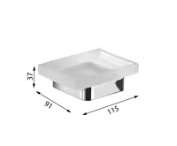 GEDY SAMOA mýdlenka, mléčné sklo, chrom (6)