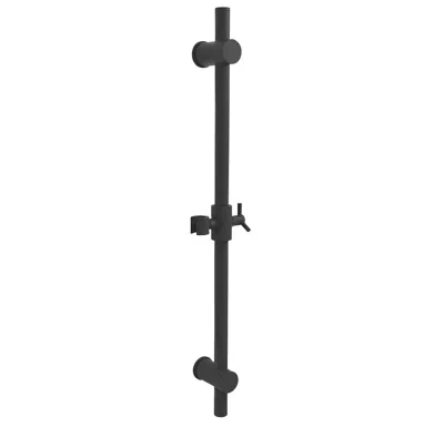 SAPHO Sprchová tyč, posuvný držák, kulatá, 700mm, černá mat