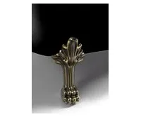 POLYSAN BRIXTON volně stojící vana 174x83x81cm, nohy bronz, černá/bílá (1)