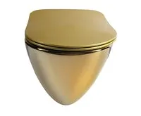 CREAVIT PAULA závěsná WC mísa, 35,5x50cm, zlatá (1)