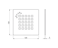 POLYSAN TRENECA čtvercová krytka sifonu, šedá mat (2)