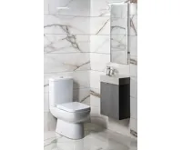 SAPHO CREST L betonové umývátko, nástěnné, včetně výpusti, 40x22cm, bílý pískovec (3)