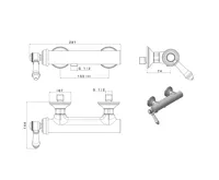 SAPHO VIENNA nástěnná sprchová baterie, chrom (2)