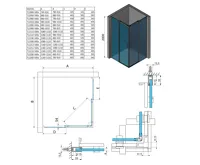 POLYSAN THRON ROUND obdélníkový sprchový kout 900x800mm, kulaté pojezdy, rohový vstup (9)