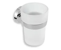 NOVASERVIS Držák kartáčků a pasty sklo Metalia 11 chrom - 0106,0