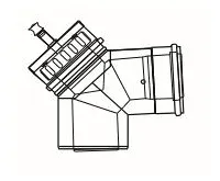 ALMEVA LIL revizní koleno s měřícím otvorem 87° 80/125