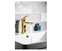 SAPHO SPY stojánková umyvadlová baterie, zlato (1)