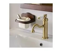 SAPHO VIENNA stojánková umyvadlová baterie s výpustí, bronz (1)