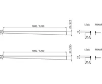 ALCAPLAST Nerezová lišta pro spádovanou podlahu, pravá, výška límce 14 mm APZ904M/1200 (1)