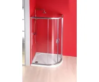 GELCO RIVA sprchová vanička z litého mramoru, čtvrtkruh 100x80cm, levá, bílá (6)