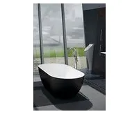 POLYSAN REDUTA volně stojící vana litý mramor 171x81x46cm, černá/bílá (1)