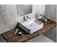 ISVEA SOTT AQUA keramické umyvadlo závěsné/na desku, 51x50cm, bílá (6)