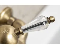 SAPHO KIRKÉ CRYSTAL nástěnná vanová baterie, páčka krystal, bronz (6)