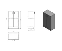 AQUALINE SIMPLEX ECO nízká skříňka 50x86x30cm (8)