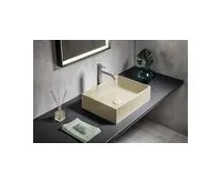 SAPHO FORMIGO betonové umyvadlo na desku, 47,5x36,5cm, žlutá mat (1)