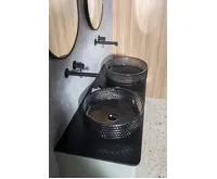 SAPHO MARAGUA skleněné gravírované umyvadlo na desku Ø 39,5cm, černá (4)