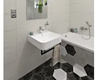 ISVEA SOTT AQUA keramické umyvadlo závěsné/na desku, 51x50cm, bílá (3)