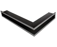 HS Flamingo Krbová mřížka OTEVŘENÁ rohová pravá 60x40x6 cm, grafit