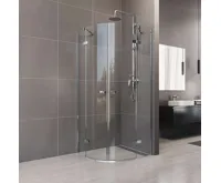 NOVEA sprchový kout, R 550, 90x90x200 cm, pantový, chrom ALU, sklo čiré 6 mm, EC (7)