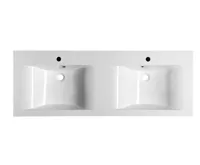 SAPHO FLAVIA dvojumyvadlo, litý mramor, 140x50cm, bílá (5)