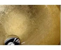 SAPHO MURANO BLACK-GOLD skleněné umyvadlo na desku, průměr 40cm, černá/zlatá (9)