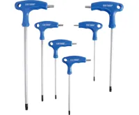 BGS Klíče T-profil T10 - T40, s vrtáním, sada 6 dílů, T-rukojeť