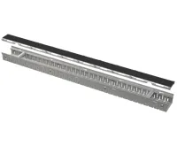 ALCAPLAST Drenážní žlab 100 mm nastavitelný + Rošt pro vložení dlažby, nerez ADZ304V-1000