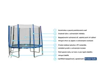 GoodJump 4UPVC trampolína 305 cm s ochrannou sítí + žebřík - výprodej (4)