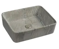 SAPHO DALMA keramické umyvadlo na desku, 48x38 cm, grigio