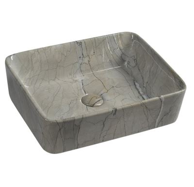 SAPHO DALMA keramické umyvadlo na desku, 48x38 cm, grigio