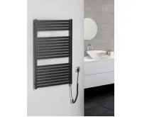 AQUALINE TONDI-E elektrické otopné těleso rovné 600x970 mm, 400 W, černá mat (3)