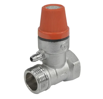 Pojistný ventil k bojleru 3/4" - 6 bar, vnitřní vnější závit - se zpětnou klapkou