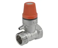 Pojistný ventil k bojleru 1/2" - 6 bar, vnitřní vnější závit - se zpětnou klapkou