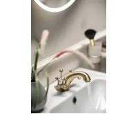 SAPHO ANTEA stojánková umyvadlová baterie s výpustí, bronz (3)