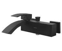 SAPHO GINKO nástěnná vanová baterie, černá mat (3)