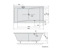 POLYSAN QUEST obdélníková vana 180x100x49cm, bílá mat (2)