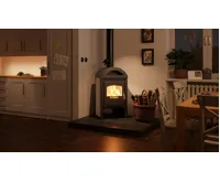 HS Flamingo Krbová kamna FLAMINGO ® MELAND dlažba Bílá (12)