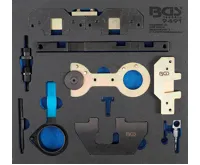 BGS Vložka do dílenského vozíku 2/3: souprava nářadí k nastavení motoru, pro BMW M40, M44, M5 BGS Vložka do dílenského vozíku 2/3: souprava nářadí k nastavení motoru, pro BMW M40, M44, M5