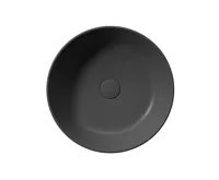 GSI KUBE X keramické umyvadlo na desku, průměr 45cm, černá mat (4)